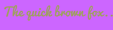 Image with Font Color 9F9F5F and Background Color CC66FF